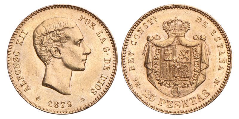 Spain. Alfonso XII. 25 Pesetas. 1879 (79).