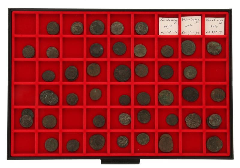 Roman Empire. Lot (49) Small bronze coins. 4th Century.