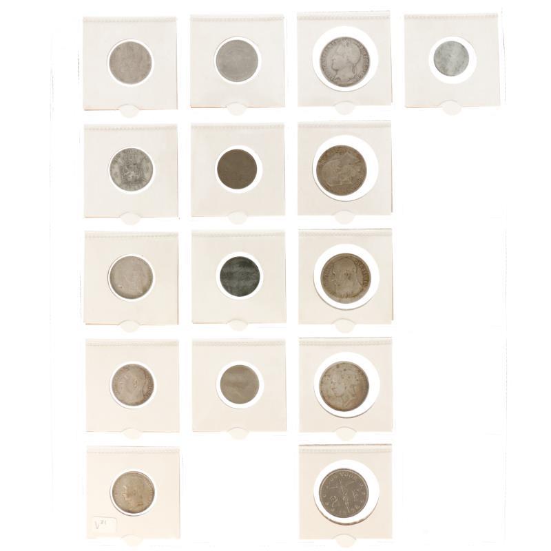 Belgium. Lot (15) 1/2 Francs.