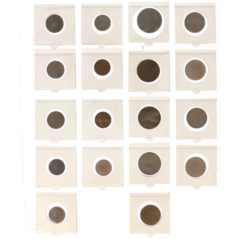 Great Britain. Lot (18) Half Pennies and Farthings.