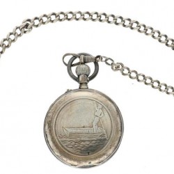 Zilveren zakhorloge - Herenzakhorloge - Handopwindbaar - Ca. 1901.