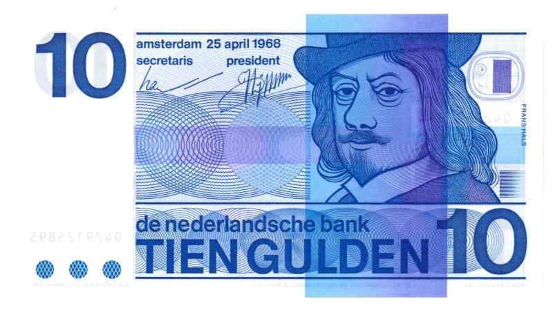 Nederland. 10 gulden. Bankbiljet. Type 1968. Frans Hals - UNC.