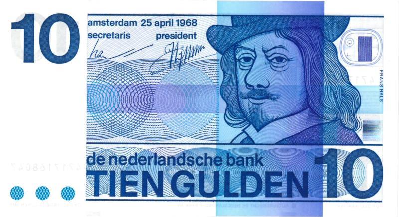 Nederland. 10 gulden. Bankbiljet. Type 1968. Frans Hals - Nagenoeg UNC.