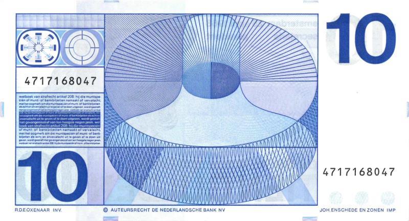 Nederland. 10 gulden. Bankbiljet. Type 1968. Frans Hals - Nagenoeg UNC.