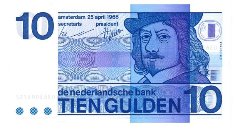 Nederland. 10 gulden. Bankbiljet. Type 1968. Frans Hals - Prachtig.