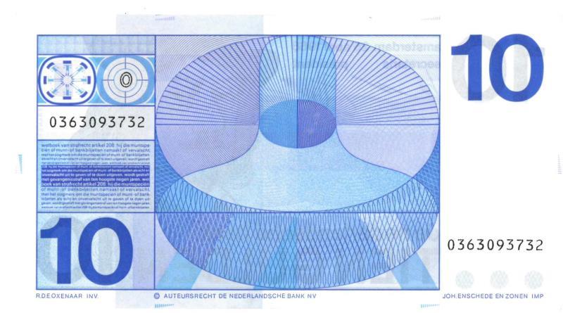 Nederland. 10 gulden. Bankbiljet. Type 1968. Frans Hals - Prachtig.