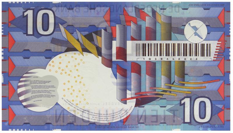 Nederland. 10 gulden. Bankbiljet. Type 1997. IJsvogel - UNC.