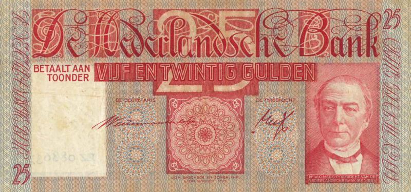 Nederland. 25 gulden. Bankbiljet. Type 1931. Mees - Fraai.