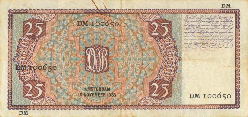 Nederland. 25 gulden. Bankbiljet. Type 1931. Mees - Fraai.