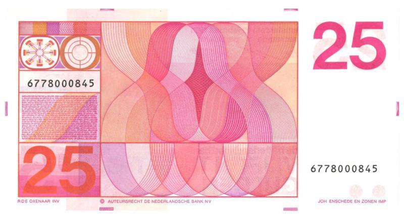 Nederland. 25 gulden. Bankbiljet. Type 1971. Sweelinck - UNC.