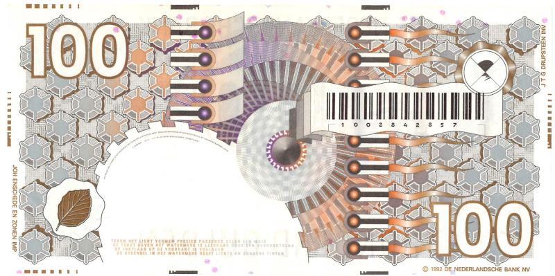 Nederland. 100 gulden. Bankbiljet. Type 1982. Steenuil - Prachtig +.