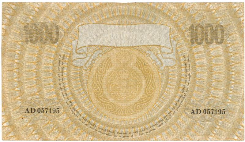 Nederland. 1000 gulden. Bankbiljet. Type 1919. Grietje Seel - Zeer Fraai +.