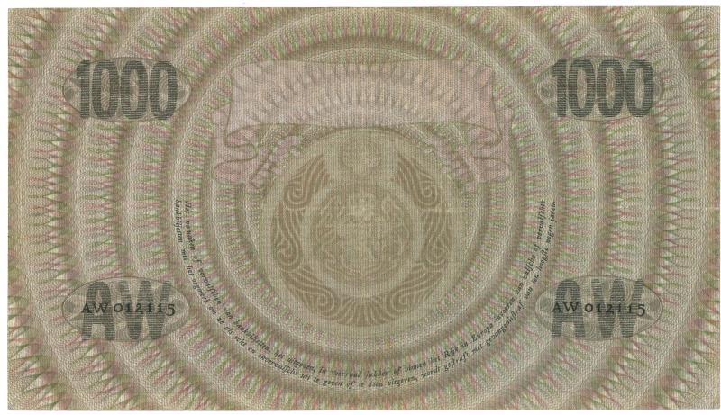 Nederland. 1000 gulden. Bankbiljet. Type 1926. Grietje Seel - Zeer Fraai +.