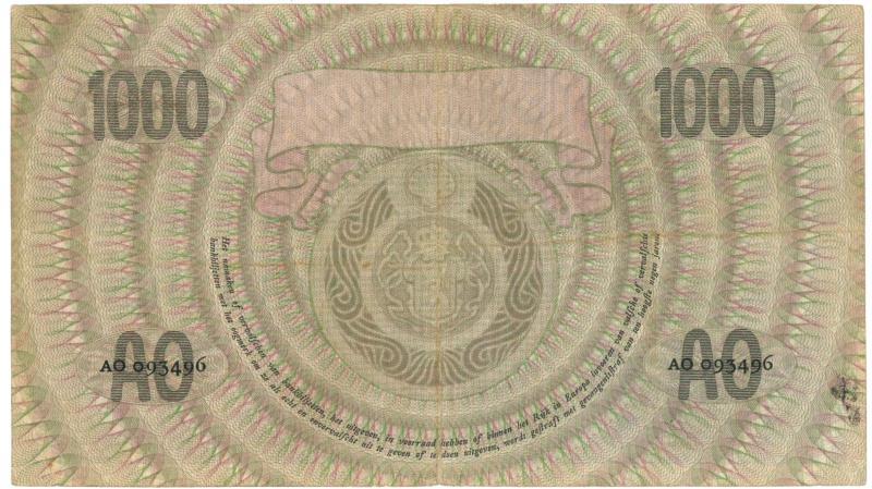 Nederland. 1000 gulden. Bankbiljet. Type 1926. Grietje Seel - Zeer Fraai -.