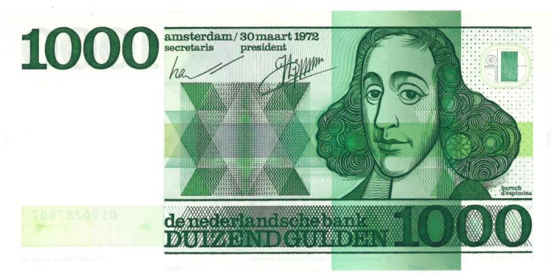 Nederland. 1000 gulden. Bankbiljet. Type 1972. Spinoza - Nagenoeg UNC.