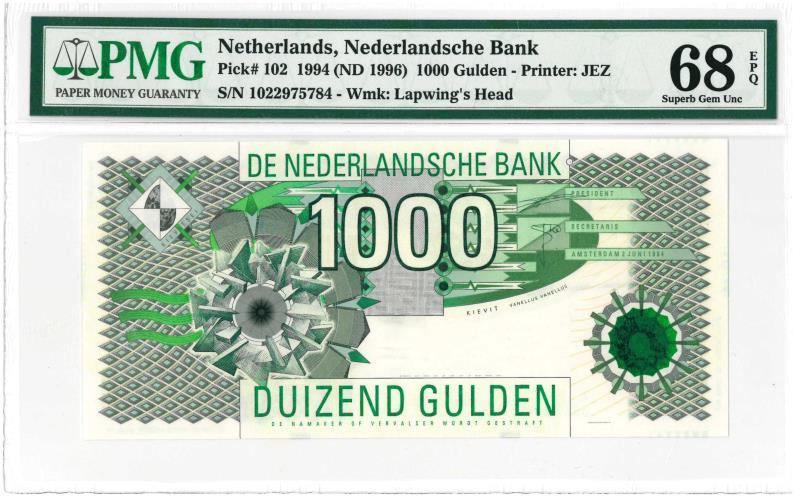 Nederland. 1000 gulden. Bankbiljet. Type 1994. - UNC.