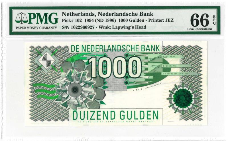Nederland. 1000 gulden. Bankbiljet. Type 1994. - UNC.