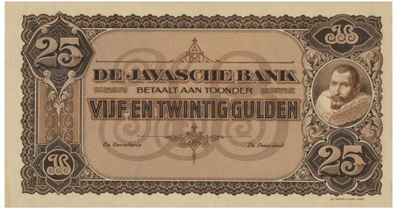 Netherlands-Indies. 25 gulden. Proofseries. Type 1925. Jan Pieterszoon Coen - Proof.