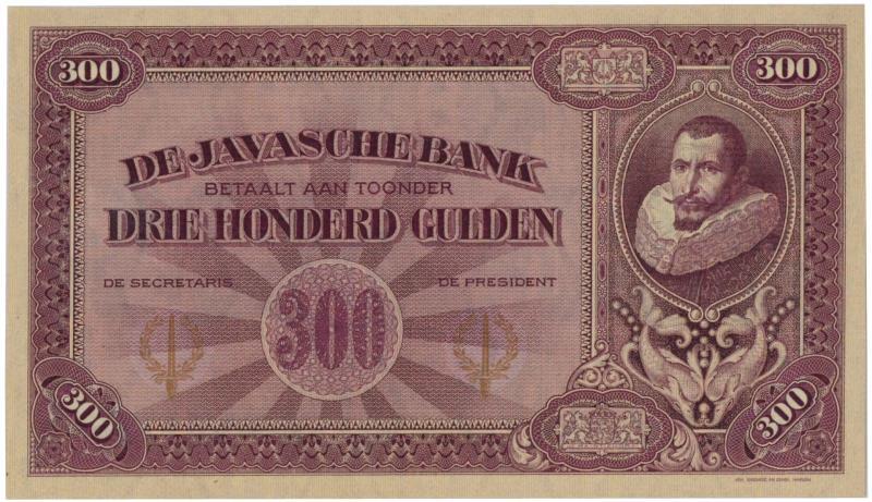 Netherlands-Indies. 300 gulden. Proofseries. Type 1925. Jan Pieterszoon Coen - Proof.
