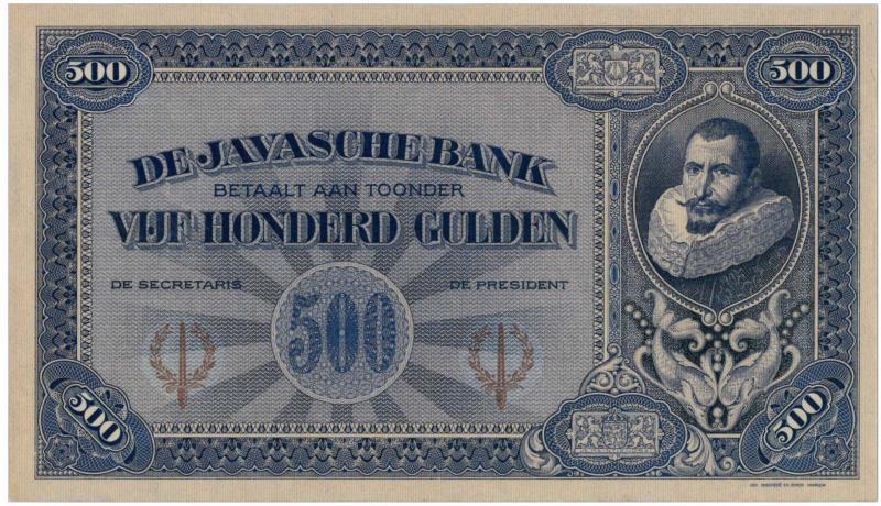 Netherlands-Indies. 500 gulden. Proofseries. Type 1925. Jan Pieterszoon Coen - Proof.