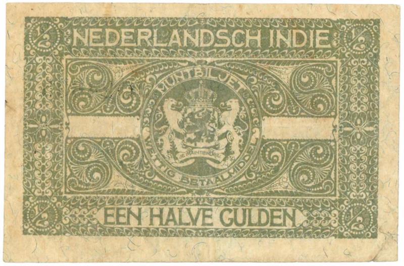Netherlands-Indies. ½ gulden. Muntbiljet. Type 1920. - Fine / Very Fine.