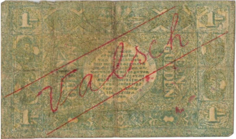 Netherlands-Indies. 1 gulden. Counterfeit. Type 1920. - Very good.
