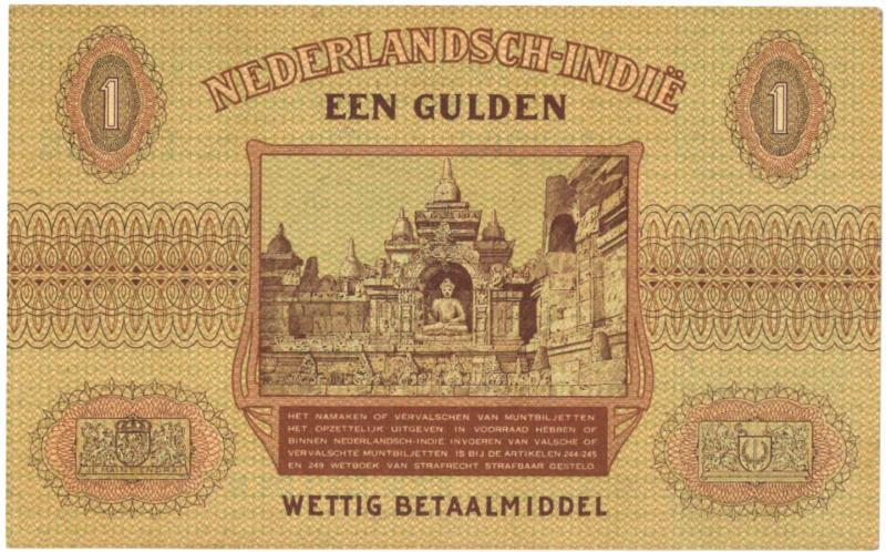 Netherlands-Indies. 1 gulden. Muntbiljet. Type 1940. - UNC.