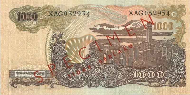 Indonesia. 1000 rupiah. Specimen. Type 1968. - UNC.