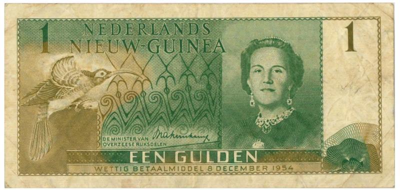 Nieuw-Guinea. 1 gulden. Banknote. Type 1954. - Fine.