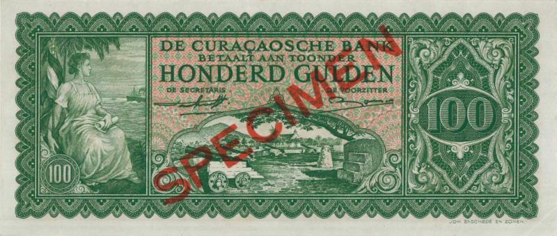 Curaçao. 100 gulden. Banknote. Type 1948. - UNC.