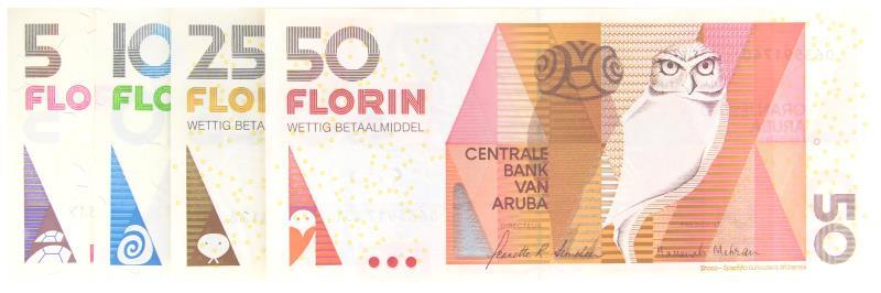 Aruba. 10-50 florin. Banknotes. Type 1990-2008. - UNC.