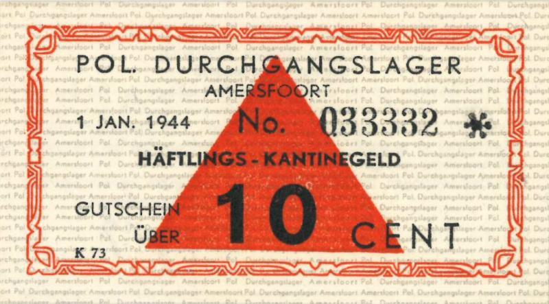 Nederland. 10 cent. Bankbiljet. Type 1944. Amersfoort - UNC.