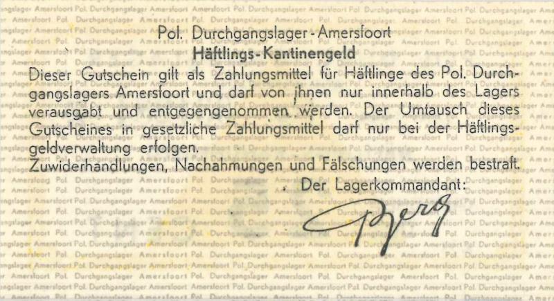 Nederland. 25 cent. Bankbiljet. Type 1944. Amersfoort - UNC.
