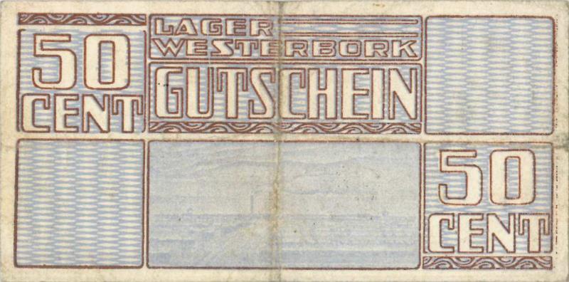 Nederland. 50 cent. Bankbiljet. Type 1944. Westerbork - Very Fine -.