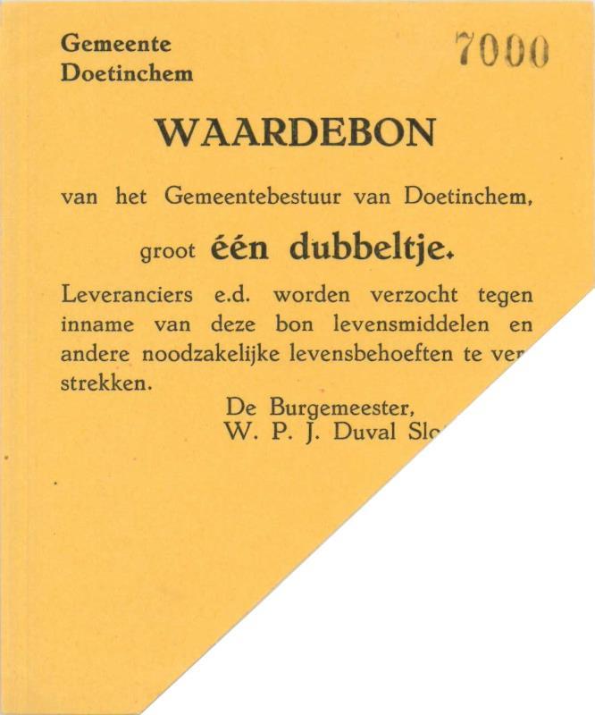 Nederland. 10 cent. Waardebon. Type 1940. Doetinchem - UNC.