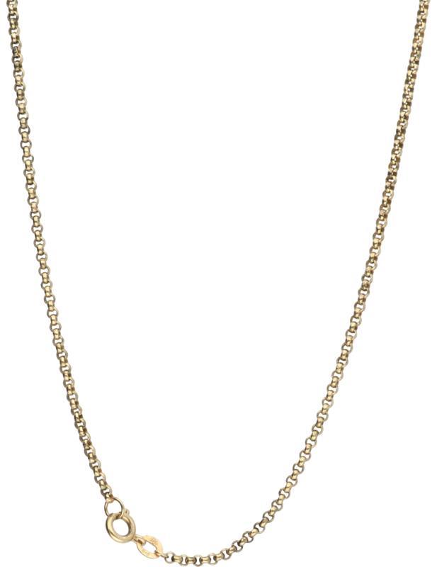 Italiaans design collier met hanger geelgoud - 14 kt.