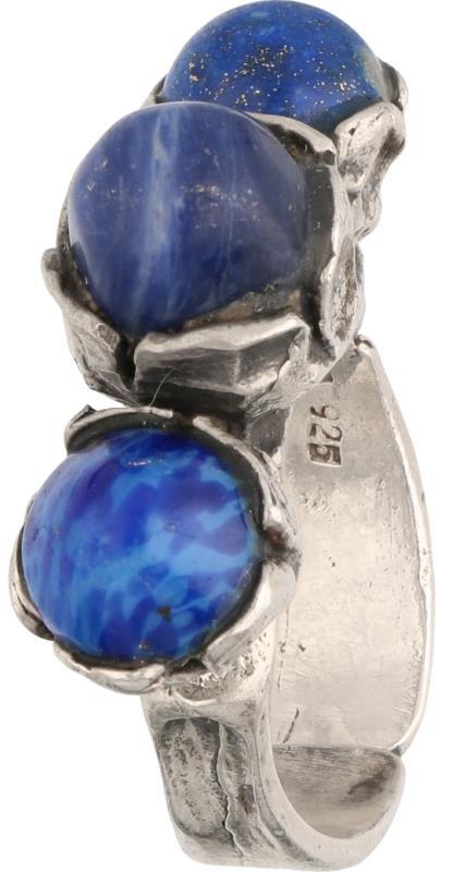 Ring zilver, lapis lazuli - 925/1000.