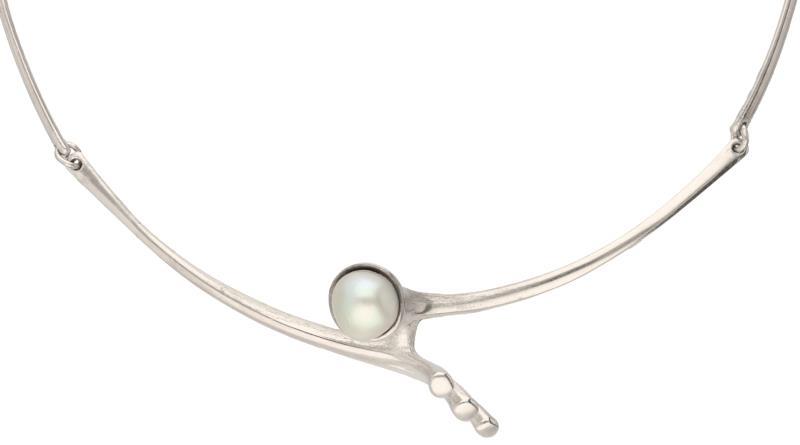 Bijou Jeunesse design collier zilver, parel - 925/1000.