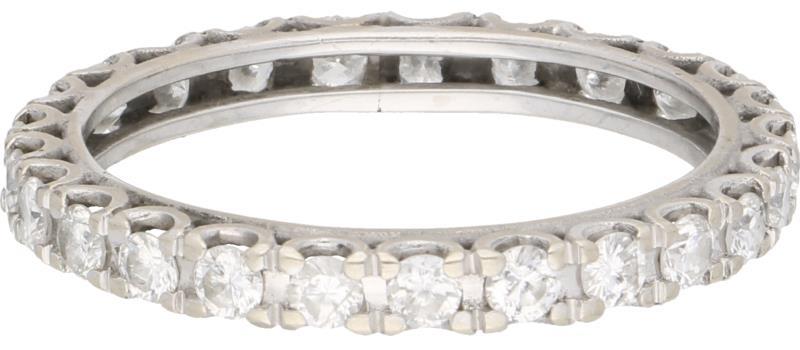 Alliance ring witgoud, ca. 0.75 ct. diamant - 18 kt.