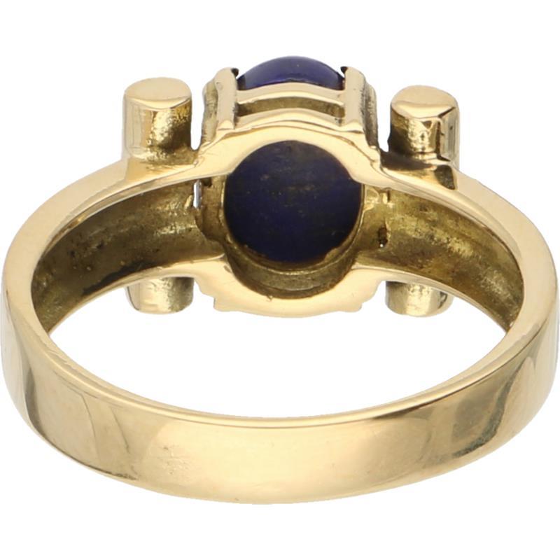 Design ring geelgoud, lapis lazuli - 18 kt.