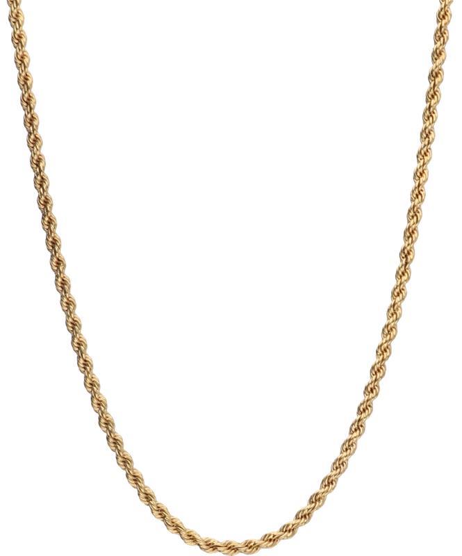Grosse gedraaid collier geelgoud - 18 kt.