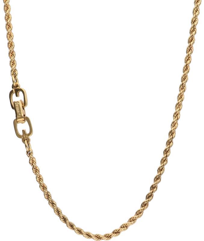 Grosse gedraaid collier geelgoud - 18 kt.