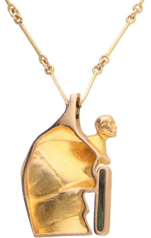 Lapponia collier geelgoud, zoisiet - 14 kt.