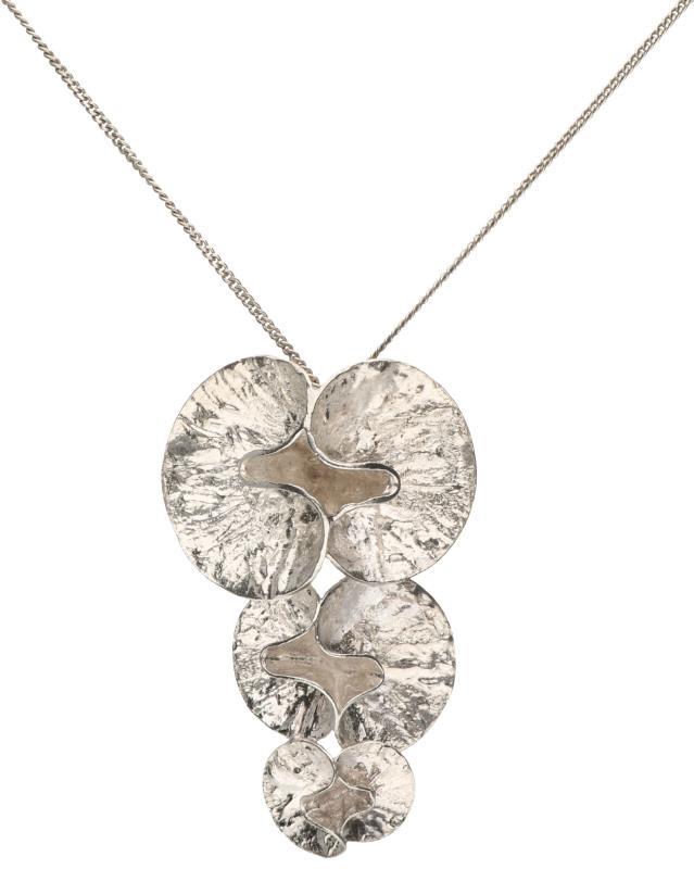 Zweeds design collier met hanger zilver - 925/1000 en 835/1000.