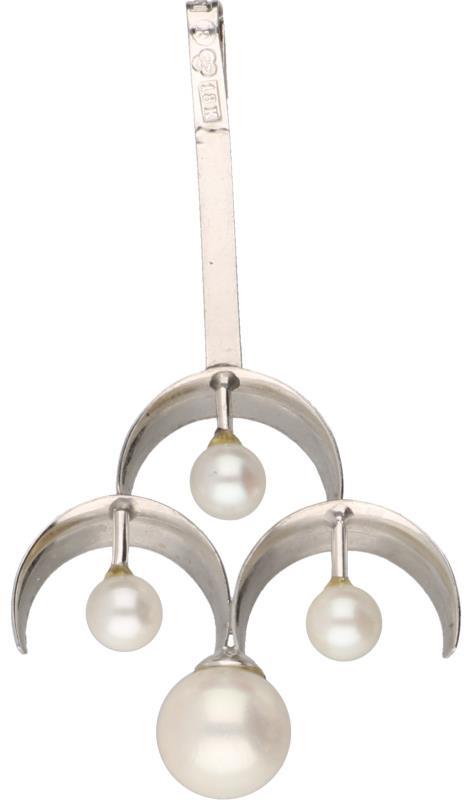Alton Zweden hanger witgoud, cultivé parel - 18 kt.