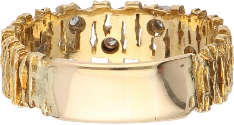 Ring geelgoud, ca. 0.30 ct. diamant - 18 kt.