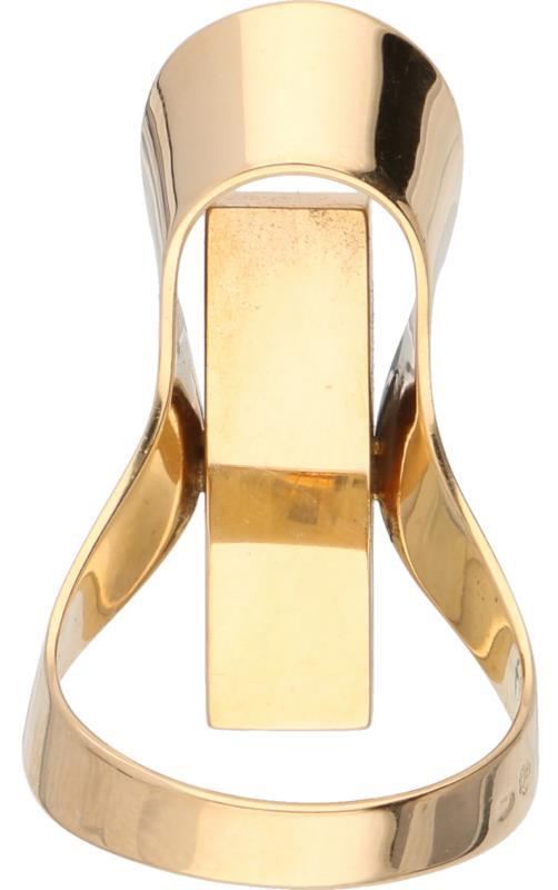 Design ring geelgoud, lapis lazuli - 18 kt.
