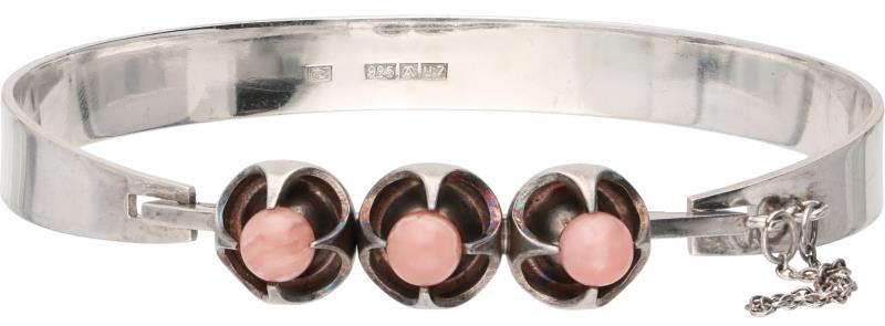 Kultaseppa Salovaara Finse vintage slavenarmband zilver, rozenkwarts - 925/1000.