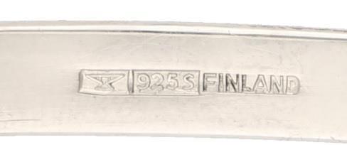 Fins design bangle armband zilver - 925/1000.