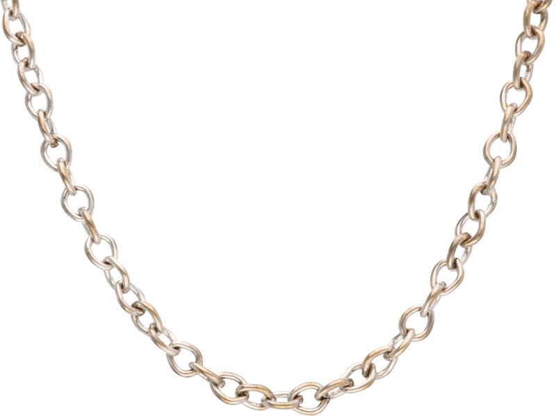 Deens design collier met hanger zilver, aventurijn - 925/1000.